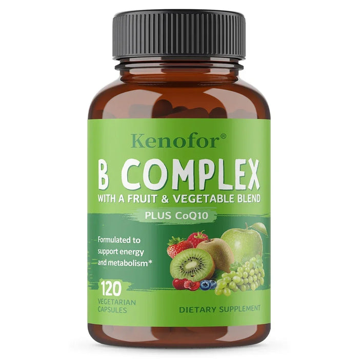 B Vitamins Supplement, with Vitamins B1,B2,B3,B5,B6,B12 and Folic Acid,Metabolic Support,Skin Health,Enhance Memory,Improve Mood
