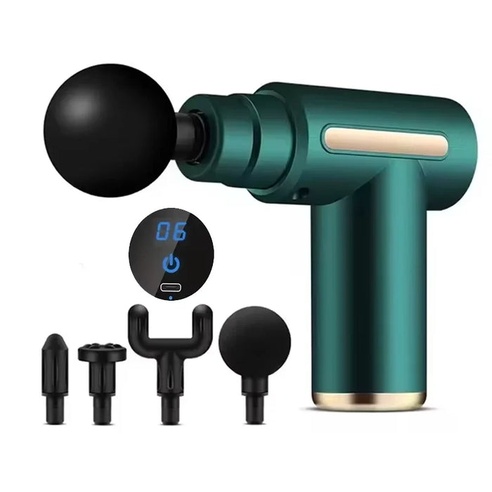 Electric Percussion Massage Gun Deep Tissue Muscle Relaxer Fascia Body Neck Back Pain Relief Fitness Recovery Tool for Shoulder