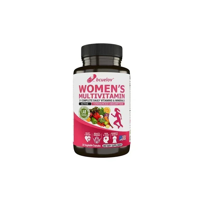 Multivitamin for Women + Stress Support with 21 Daily Vitamins and Minerals - Support Immunity, Hair, Skin & Nails, Non-GMO