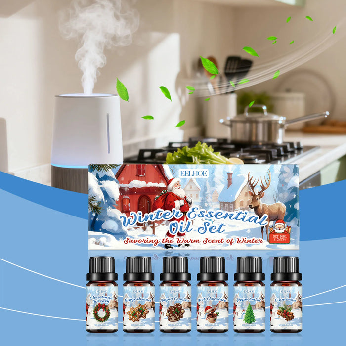 Natural Pure Essential-Oil Diffusers Winter Present Set Fragrance Oil Diffuser Aromatherapy Mood Boost Relieve Stress Moments
