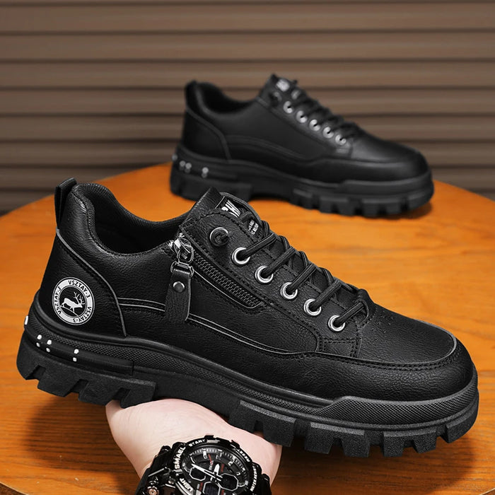 New thick-soled height-increasing men's anti-slip casual sports shoes, breathable large-sized spring and autumn men's shoes