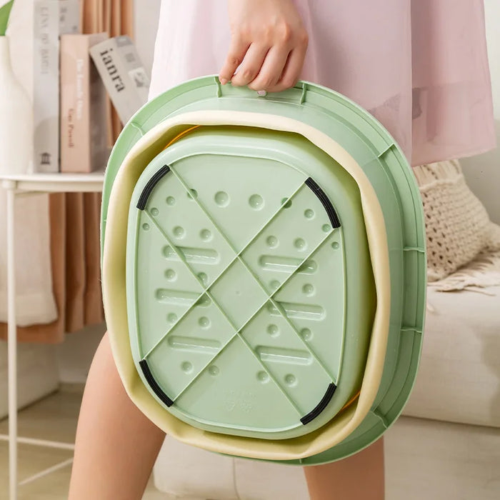 Foldable Foot Bath Bucket Massage Foot Wash Basin Home Laundry Tub Bucket Children's Foot Bath Basin Portable Foot Soak foot Tub