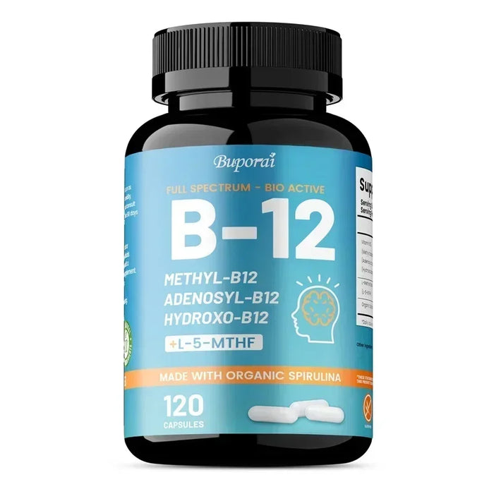 Vitamin B12 - Promotes Brain Health, Boosts Cellular Energy, Improves Mood, Maintains Mental Clarity, and Increases Energy
