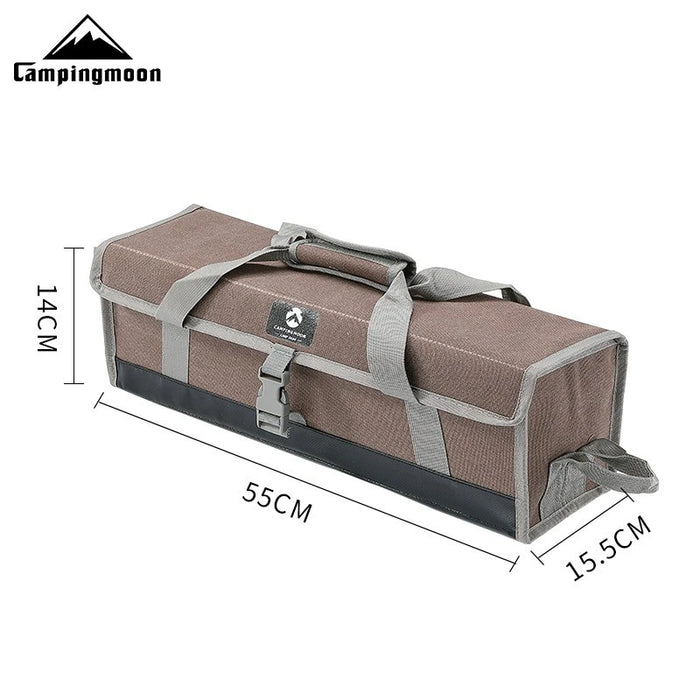CAMPINGMOON Outdoor Thick Canvas Multi functional Handheld Tools Miscellaneous Storage Bag Barbecue Equipment Camping Bag