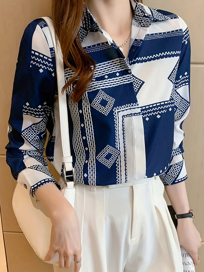 Fashion ladies shirts New elegant Women Blouses Long Sleeve Button-Down Tops blusa mujer
