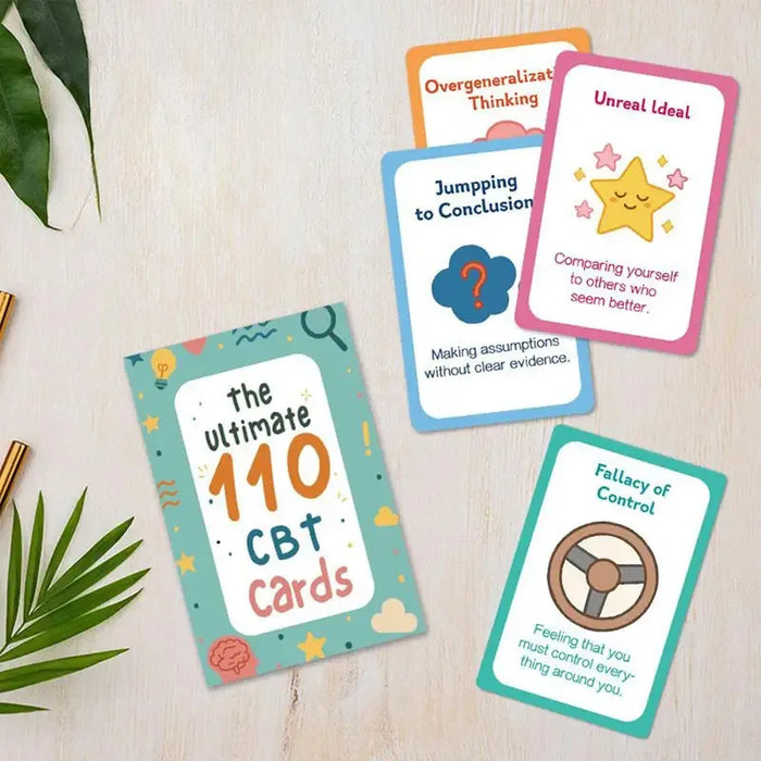 Mindfulness cards 55 cards containing 110 suggestions for action, cognitive behavior cards, personal emotional management