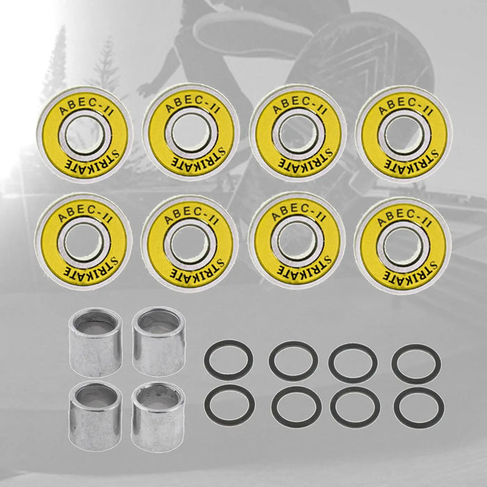 8 Frictionless Abec 11 Skateboard Roller Skate Wheels Scooter Spare Bearings