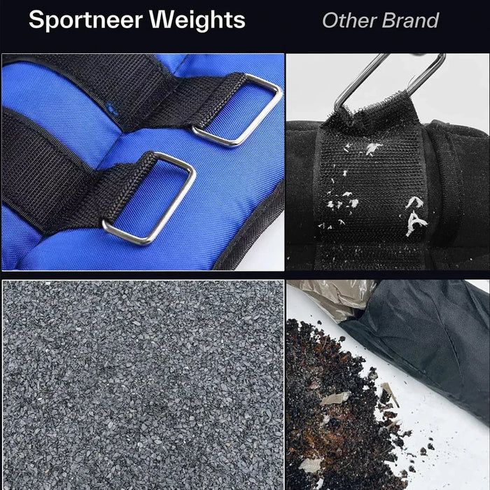 Adjustable Ankle Weights for Women Men:1 Pair 4.4LBS 6.6LBS 8.8LBS Upgraded Easily Adjustable Legs Weights for Workout,Dancing G