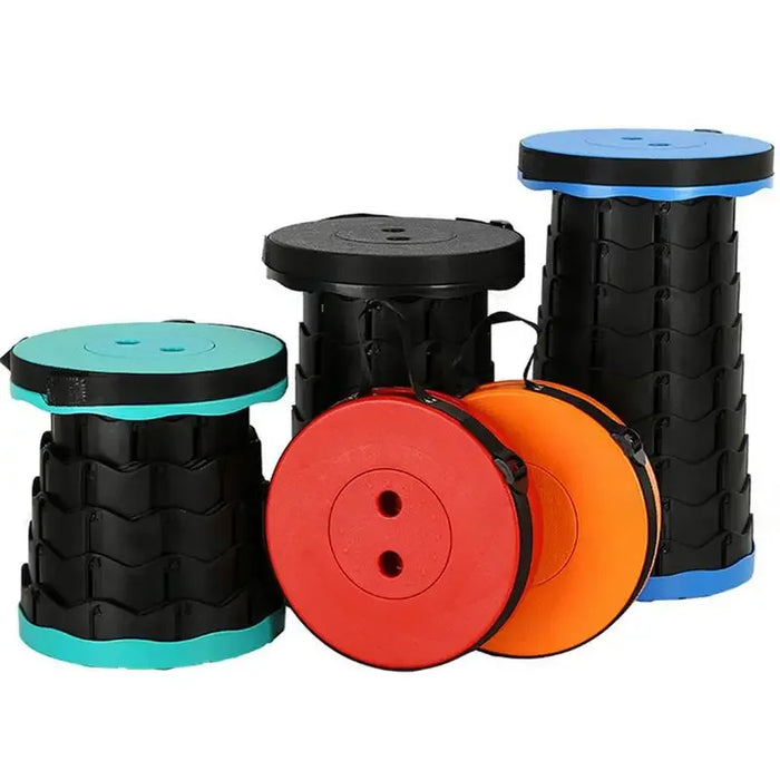 Outdoor Portable Barbecue Camping Fishing Telescopic Folding Stool Home Hand Carry Plastic Stool