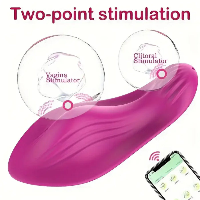 APP Wearable Vibrator Sex Toy for Women 9 Modes Powerful Two Point Stimulation Personal Massager Rechargeable Couple Sex Toys