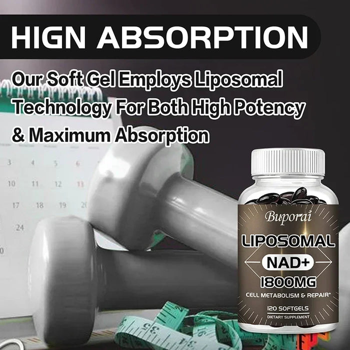 Liposomal NAD Supplement - Supports Energy and DNA Repair, Promote Heart & Brain Function Health, Stress Relief, Anti-aging
