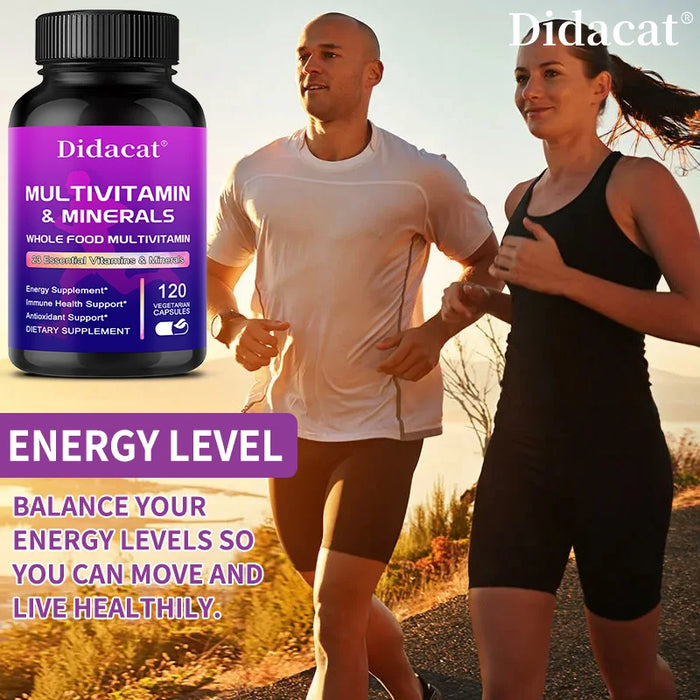 Whole Food MultiVitamin and Minerals - 120 Multivitamins for Women and Men, Powerful Antioxidants for Digestive Support