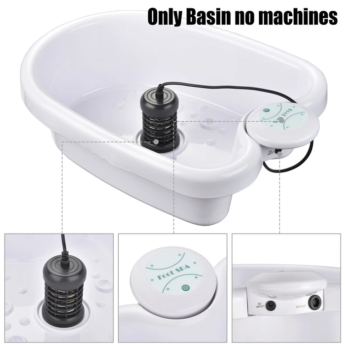 Foot BathTub Only Detox Ion Foot Spa Bath Basin Foot Soaking Buckets Sauna Foot spa Bathtub Vibration Massage Care Arrays Aqua