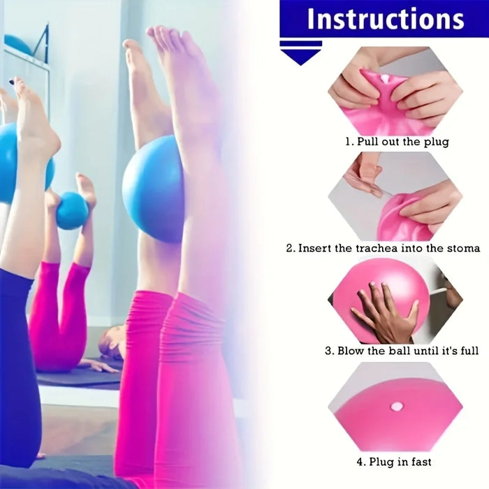 1 High-Quality Yoga and Fitness Ball - Durable, Non-Slip, Enhances Stability, Suitable for Various Workouts - Perfect for Home Gyms, Pilates, and Core Training