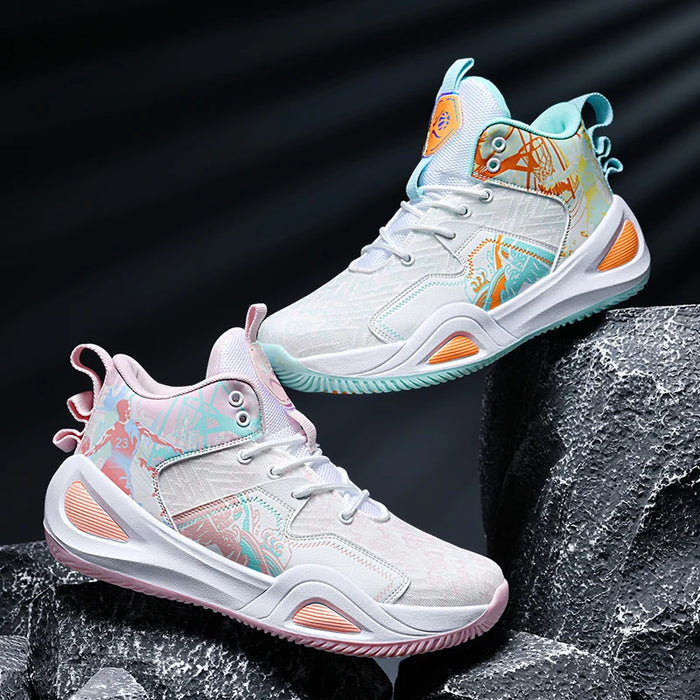 Basketball Shoes for Men Cushioning Basketball Sneaker Women High-top Outdoor Sport Sneakers Breathable Athletic Shoes