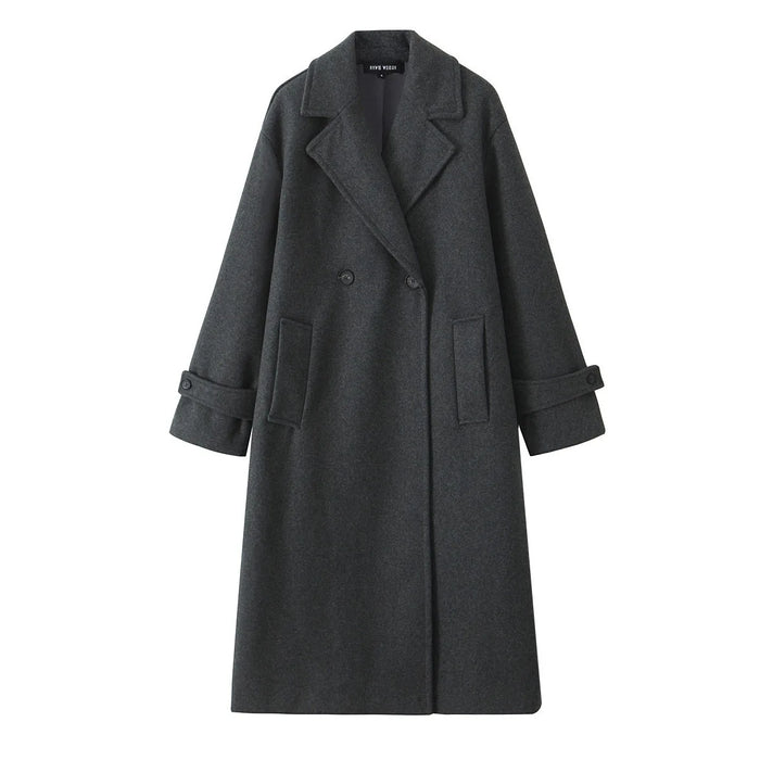 European and American Women's Clothing, New, Soft Loose Lapel Long-sleeved Coat and Coat