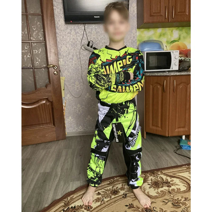 motocross gear set for kids Dirt Bike racing suit boy girl Downhill Jersey Pant Kits Youth children Motorcycle Off-road MX ATV