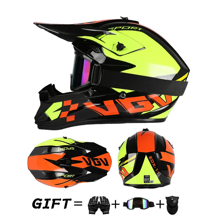 Motocross helmets for street riding safety Motorcycle Motocross Race Downhill AM DH Children Adult Universal Helmet with 3 Piece