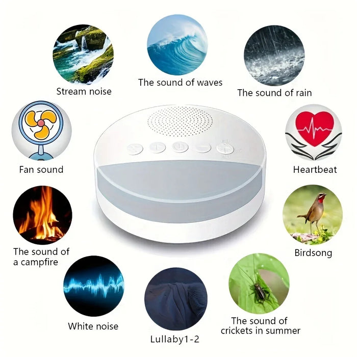 Sleep Helper Aid Noise Machine Sound Spa Relaxation Machine Nature Sounds Sleep Insomnia Relief Artifact Tool for Baby Adults