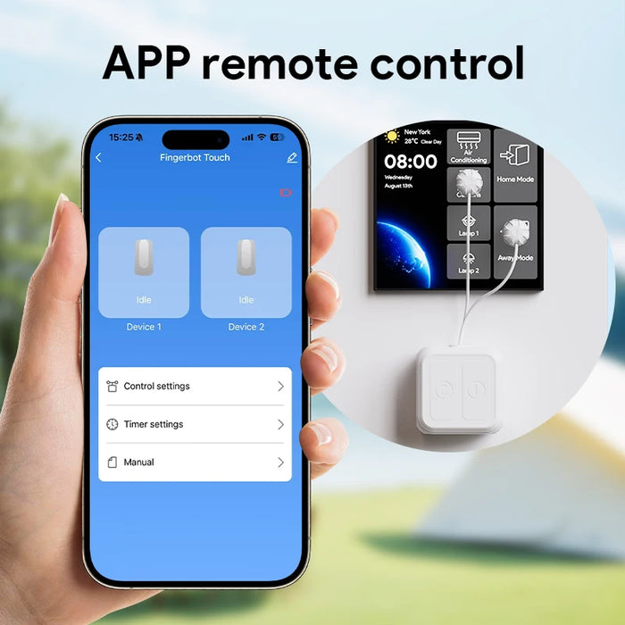 Tuya New Finger Robot Touchscreen Version Touch Button Switch Smart Life App For Remote Control and Automation of Smart Homes