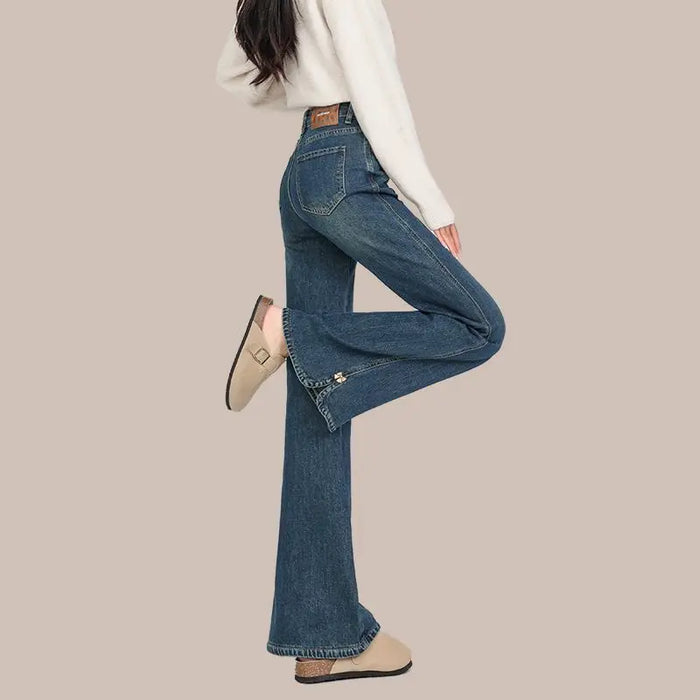 High Waisted Plus Size Flared Jeans for Women 2025 New Arrival