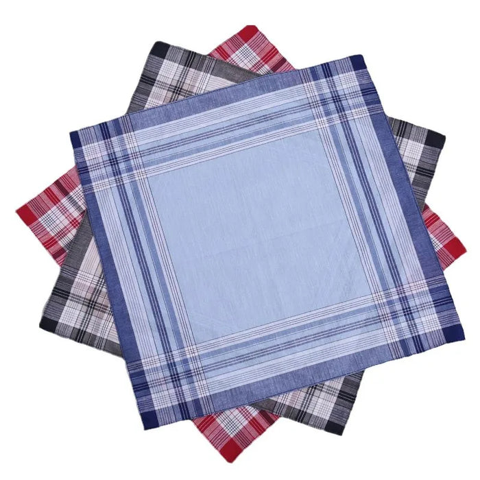 6 packs of men's pure cotton stitching handkerchief for women absorb water and sweat wipe towels color random