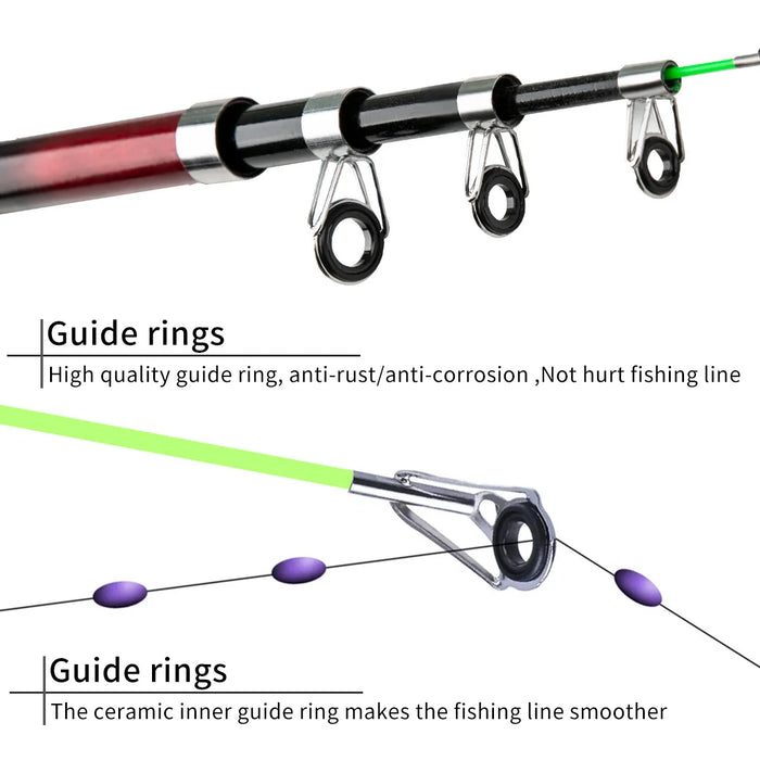 Kids Fishing Rod Reel Combo 1 8m with Soft Bait Landing Net Complete Fishing Gear
