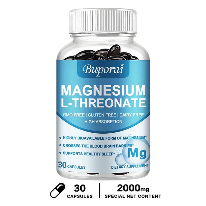 Magnesium L Threonate - Improves Memory, Deep Sleep, and Supports Better Mood