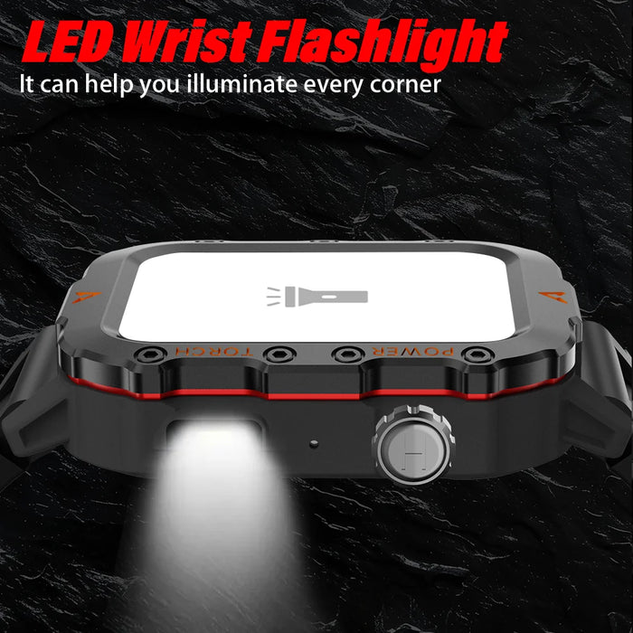 G.L Wear New Smartwatch for Outdoor Sports with LED Light Bluetooth Calling Activity Sleep Tracking Fitness Monitor