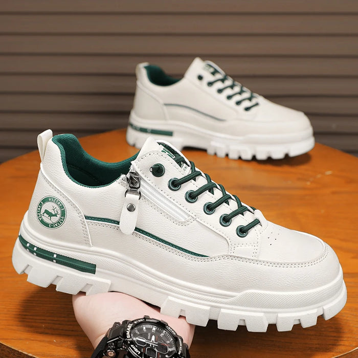 New thick-soled height-increasing men's anti-slip casual sports shoes, breathable large-sized spring and autumn men's shoes