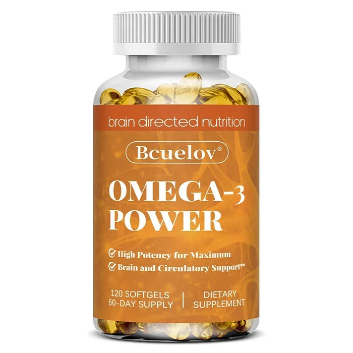 Omega 3 Fish Oil Supplement - EPA DHA Fish Oil Omega 3 for Mood Boost Liver Support and  Immune Booster Brain
