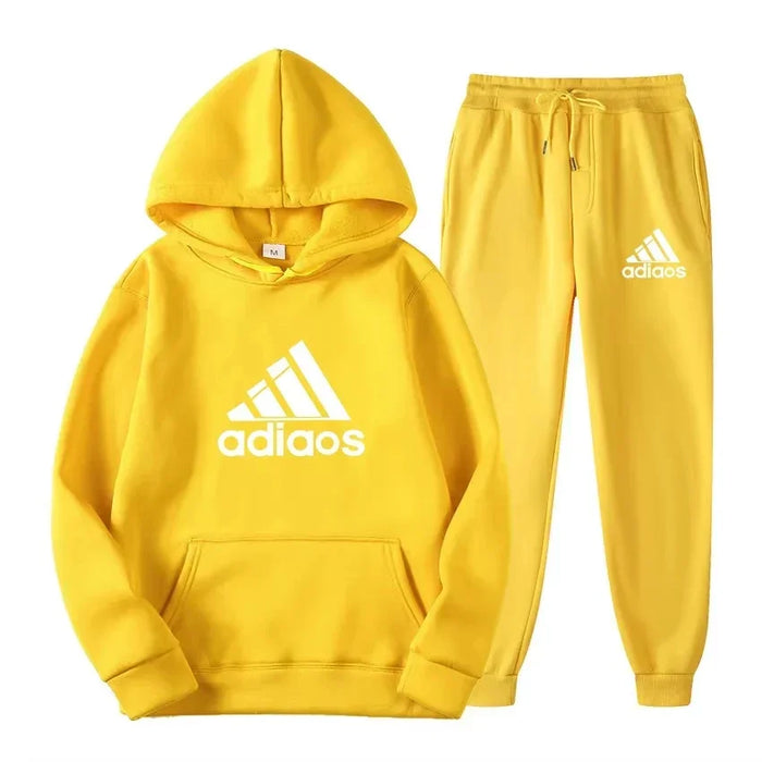 2025 Autumn-Winter Warmth-Enhanced Comfortable Leisure Fitness Sports Set: Two-piece set including hooded sports shirt and joggi