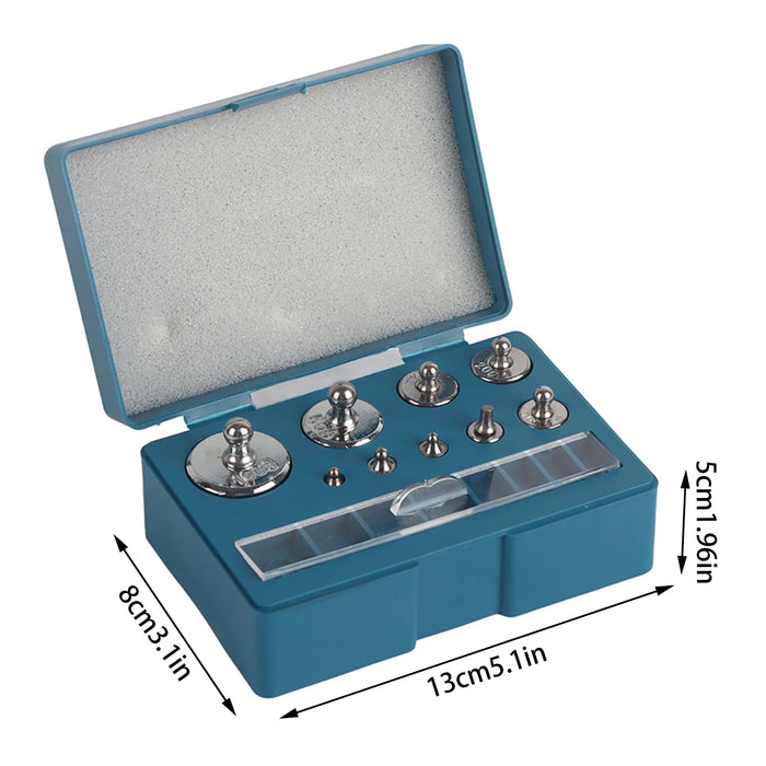 17PCS Balance Weights Set 211.1g 10mg-100g Grams Precision Calibration Weights Set With Tweezer Storage Case Convenient Storage