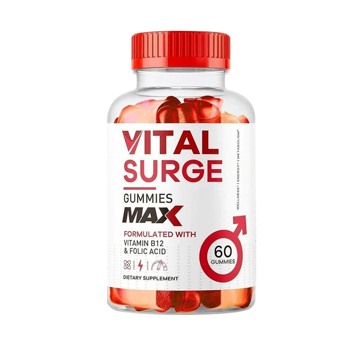 Vital Surge Gummies Dietary Supplement Support & Enhance Male Testo Levels, Improve Energy, Muscle and Sexual Health, 60 Capsule