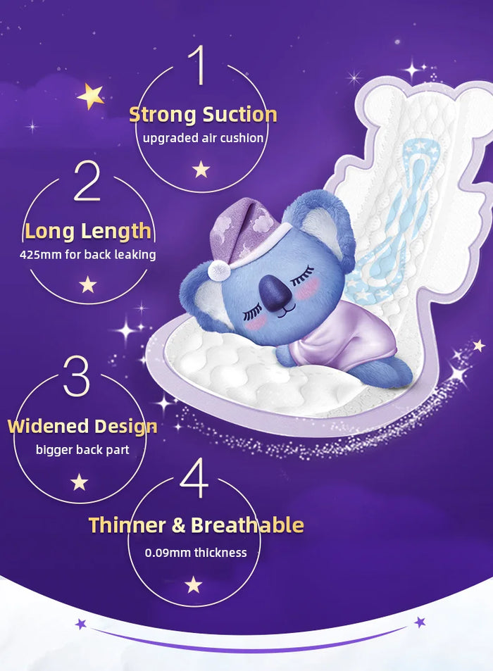 Whisper Koala HUhu Sanitary Pads Menstrual Pad Towels Panty Liners For Women Health Care Feminine Hygiene Product