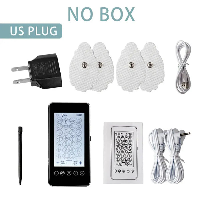 Health Smart Screen Dual-Output 28 Modes TENS/EMS Acupuncture Physiotherapy Electronic Pulse Massager Pain Relief Therapy Device