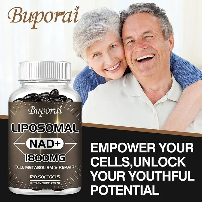 Liposomal NAD Supplement - Supports Energy and DNA Repair, Promote Heart & Brain Function Health, Stress Relief, Anti-aging