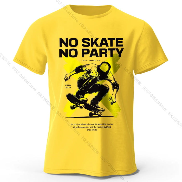 Skateboard Graphic T-Shirt 100% Cotton Urban Street Style Tee for Men and Women Casual Skate Wear