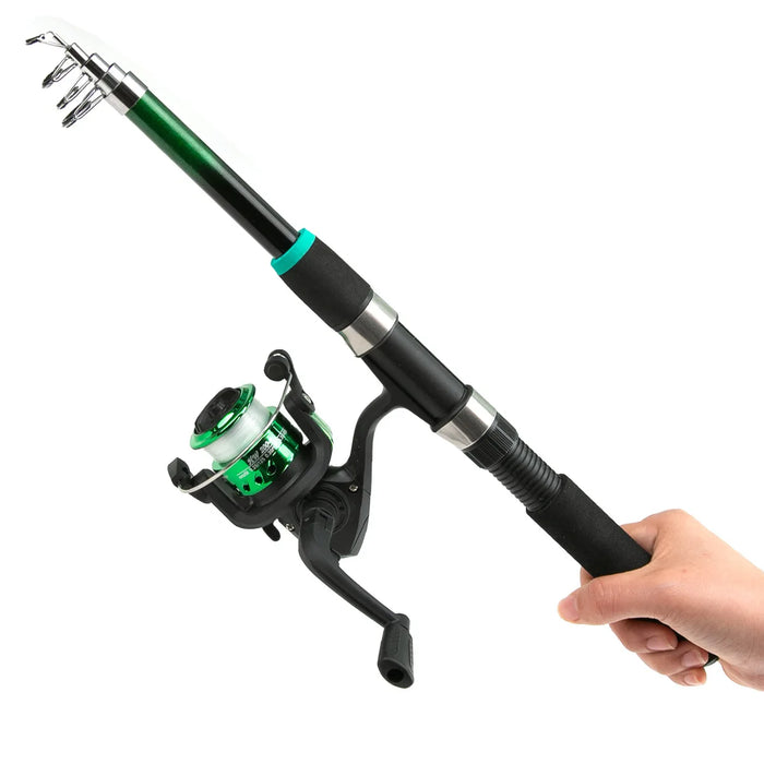Kids Fishing Rod Reel Combo 1 8m with Soft Bait Landing Net Complete Fishing Gear