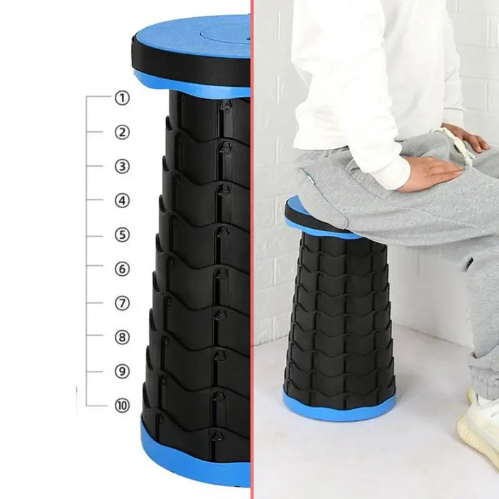 Outdoor Portable Barbecue Camping Fishing Telescopic Folding Stool Home Hand Carry Plastic Stool