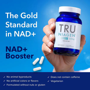 TRU NIAGEN Patented NAD Supplement for Anti Aging and Cell Regeneration, 300 mg Niagen, 90 Servings | Supports Cellular Energy