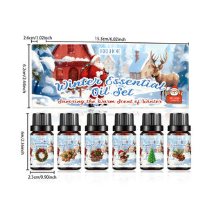 Natural Pure Essential-Oil Diffusers Winter Present Set Fragrance Oil Diffuser Aromatherapy Mood Boost Relieve Stress Moments