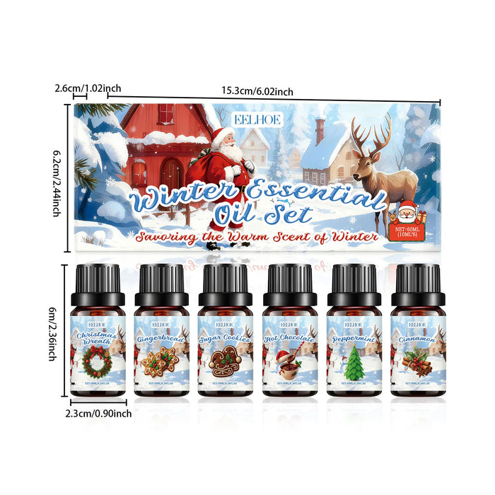 Natural Pure Essential-Oil Diffusers Winter Present Set Fragrance Oil Diffuser Aromatherapy Mood Boost Relieve Stress Moments