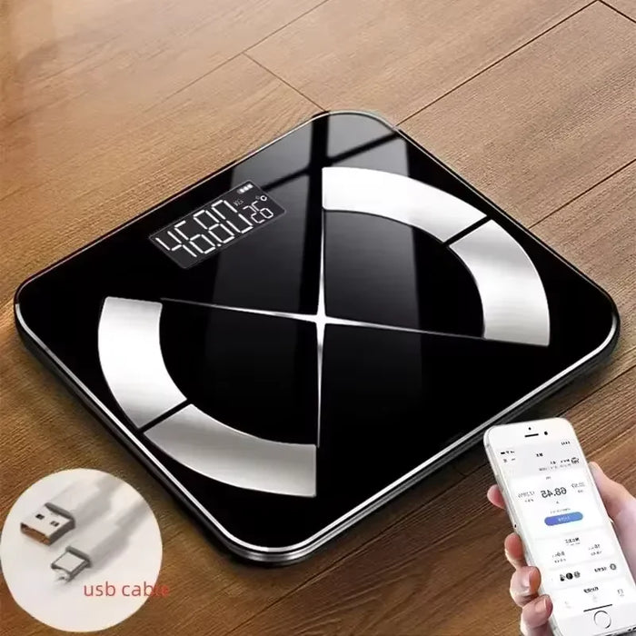 USB Weight Loss Weighing Device LED Display Smart Body Weight Scale Charging Precision Electronic Scale for Home Office Adult