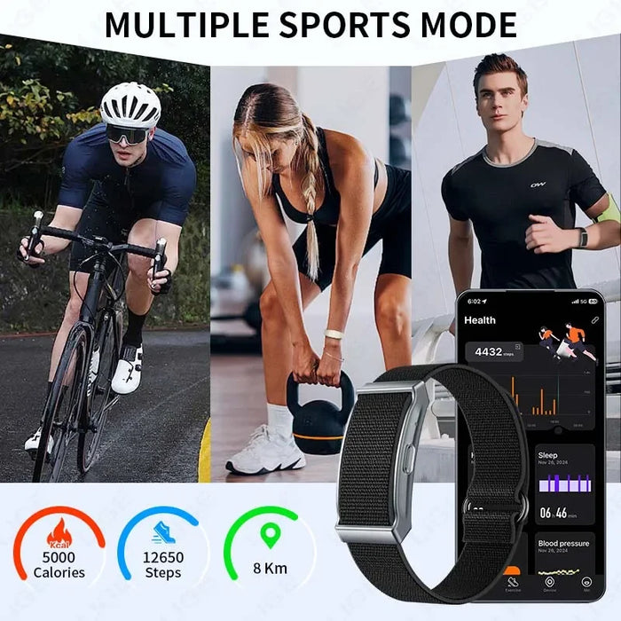 New No Screen Smart Watch HRV Sleep Monitor Pedometer Call Reminder Message Notification Smart Bracelet 100+ Sports Fitness Band