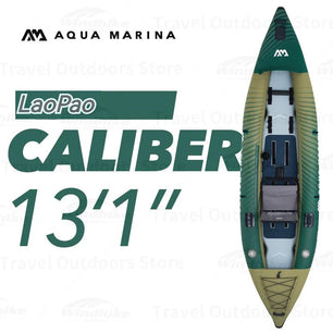 AQUA MARINA CALIBER Kayak Inflatable Boat for Fishing 2 People Kayaking Water Sports Boat Canoe PVC Dinghy Raft Seat 398x98cm