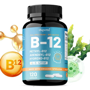 Vitamin B12 - Promotes Brain Health, Boosts Cellular Energy, Improves Mood, Maintains Mental Clarity, and Increases Energy