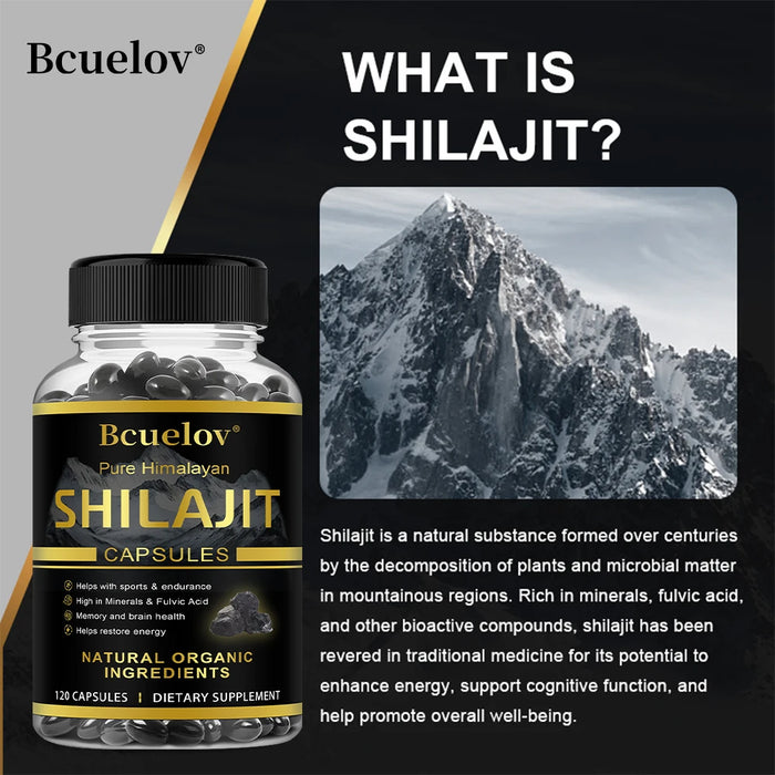 Pure Himalayan Shilajit Supplement with Minerals and Fulvic Acid To Support Performance, Endurance, Memory, and Brain Health