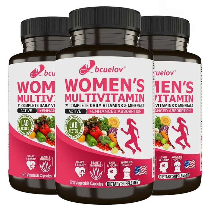 Women's Multivitamin Multimineral Supplement - Magnesium Biotin Calcium Zinc Selenium - Supports Joints Skin Nails