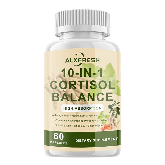 Cortisol Capsules Support Lower Cortisol Levels Relieve Stress Improve Mood and Sleep Quality Increase Energy Reduce Fatigue